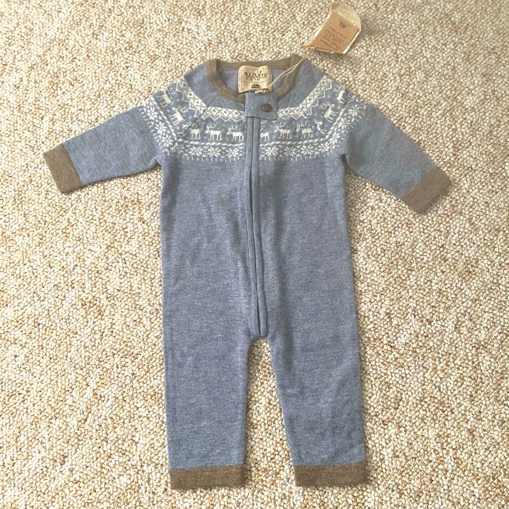 Baby Boy Dusty Blue Overall
